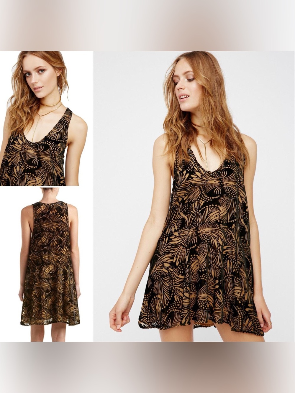 Free People Ellie burnout velvet mini dress